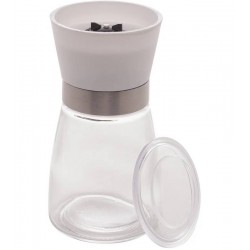 Moedor de Tempero 170ml de Vidro Com Tampa Branca